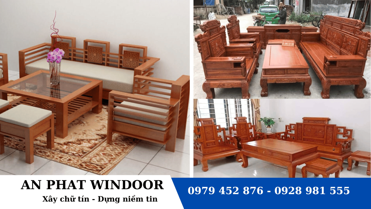 Mẫu b&agrave;n ghế ph&ograve;ng kh&aacute;ch diện t&iacute;ch nhỏ
