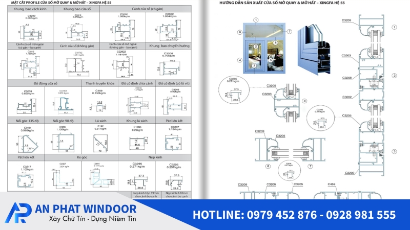 Catalouge Cửa Nhôm Xingfa – Bản Vẽ Và Mặt Cắt Chi Tiết 11 catalogue-cua-nhom-xingfa-6