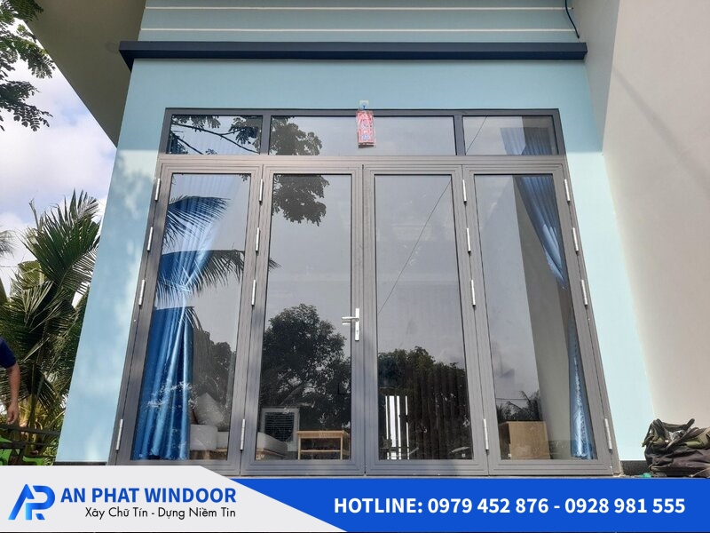 cửa nh&ocirc;m xingfa 4 c&aacute;nh mở quay 7