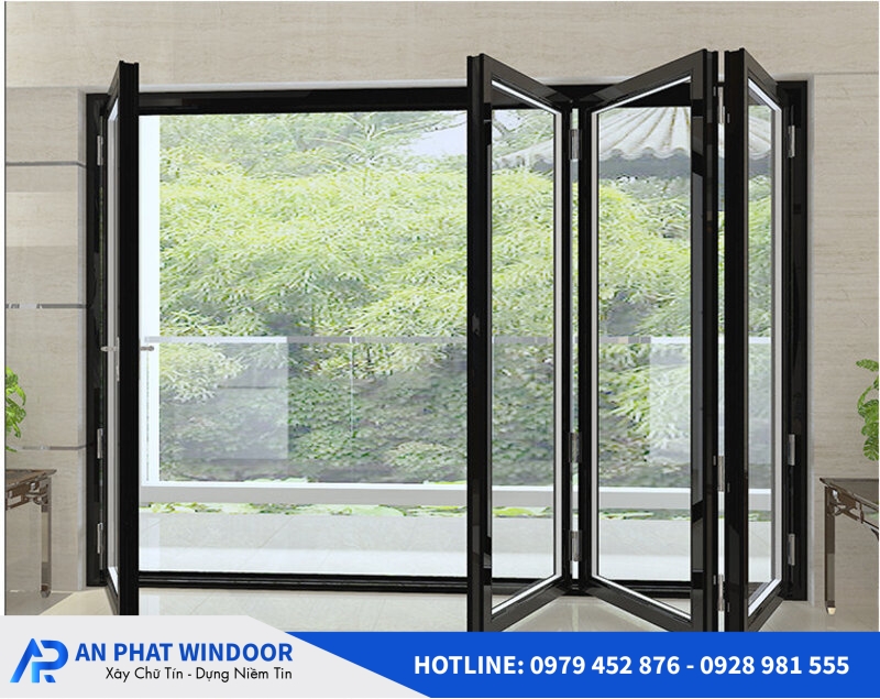 cửa nh&ocirc;m xingfa 4 c&aacute;nh xếp trượt 2
