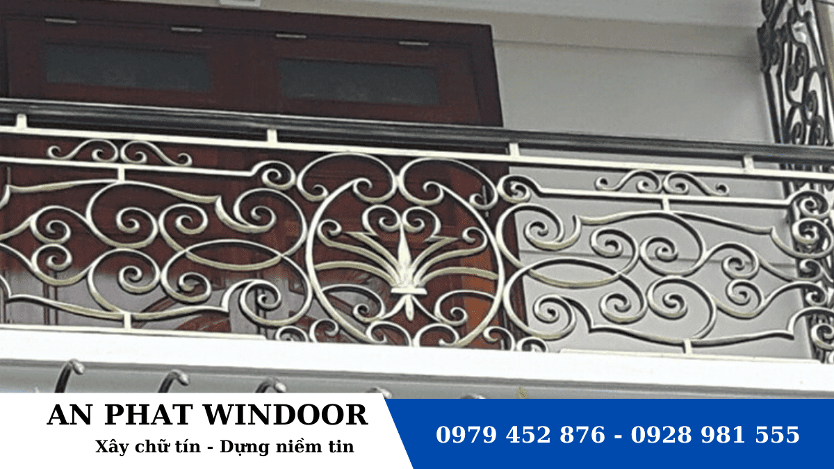 Lan can inox họa tiết