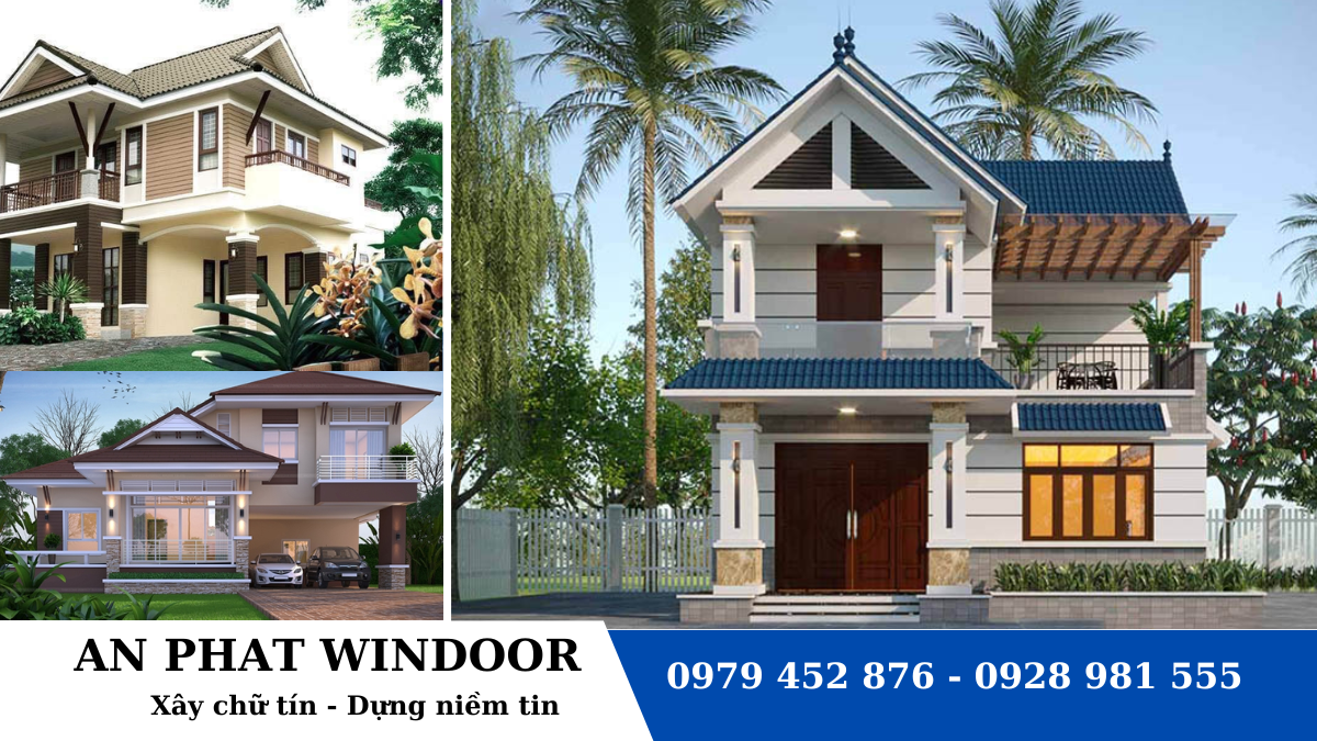 Nh&agrave; 2 tầng đẹp kiểu m&aacute;i th&aacute;i