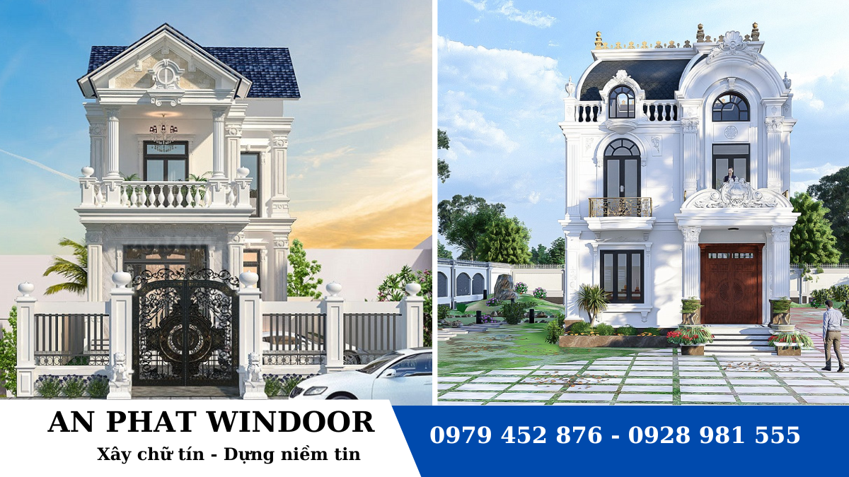 Nh&agrave; 2 tầng kiểu t&acirc;n cổ điển