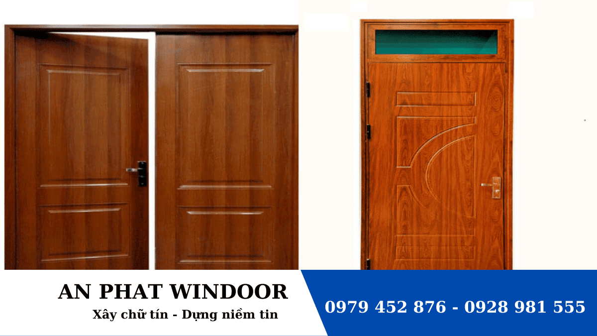 Báo Giá Mẫu Cửa Nhôm Xingfa Vân Gỗ Đẹp Nhất 2023 13 Vân gỗ 1 cánh phòng ngủ kính mở
