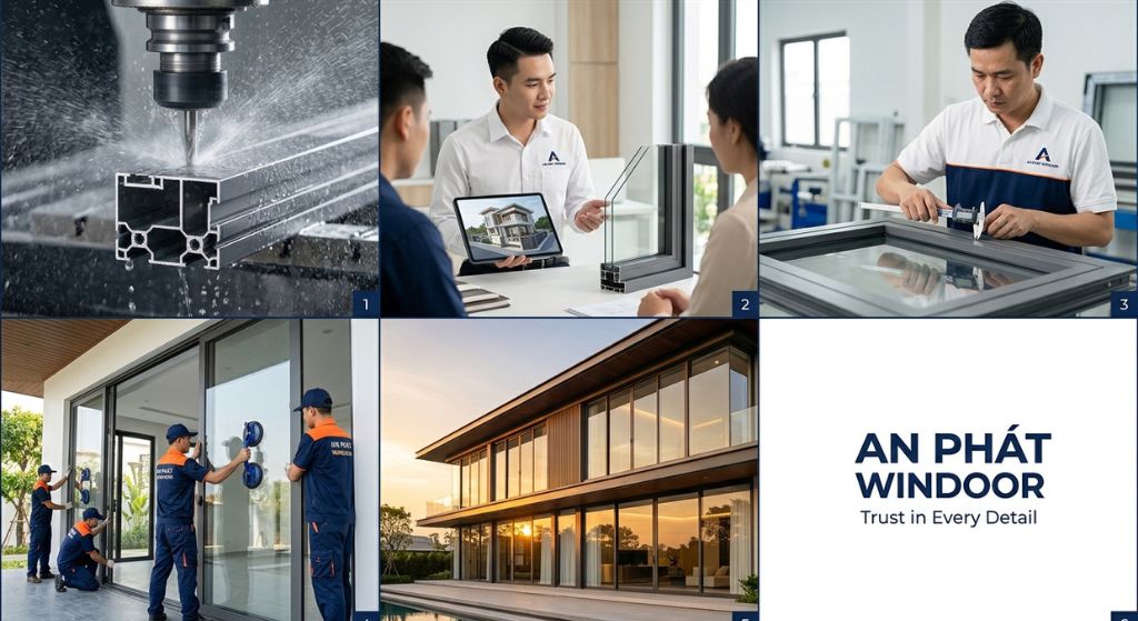 AN PHÁT WINDOOR - đơn vị thi công cửa nhôm Xingfa chính hãng uy tín được nhiều người tin dùng