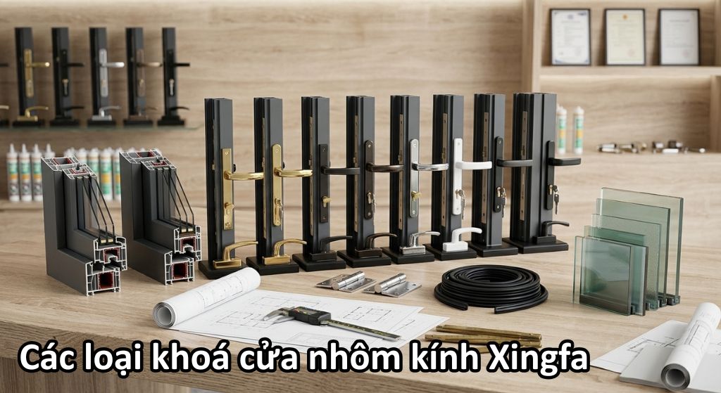 Cac phu kien vat tu dung cho cua nhom kinh Xingfa