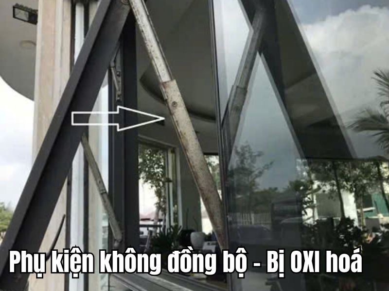 Cong trinh bi Oxy hoa do phu kien khong dong bo