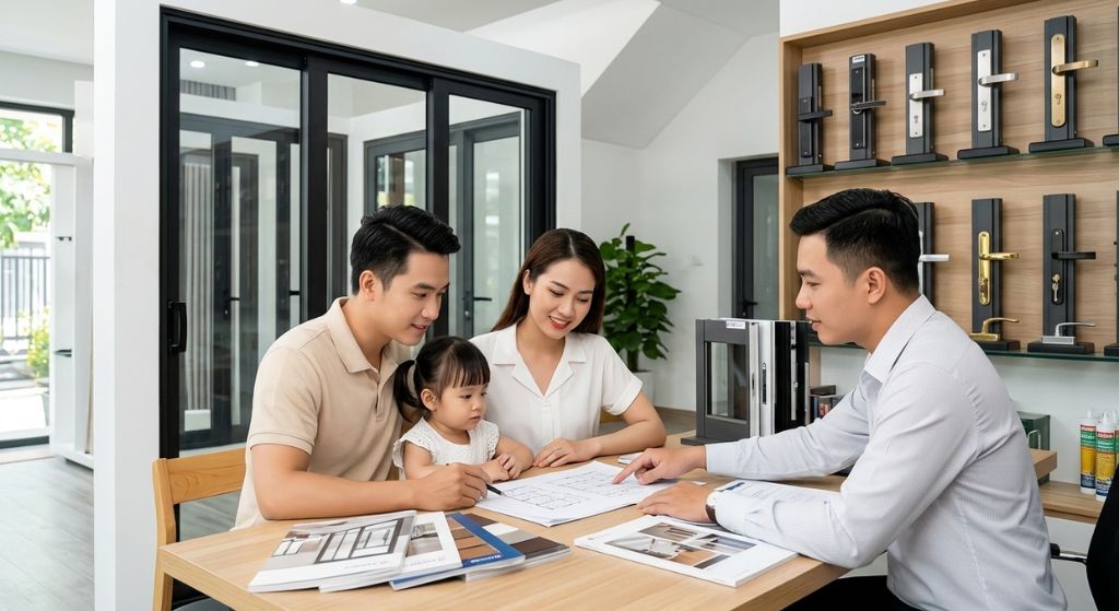 Hình ảnh AN PHÁT WINDOOR tư vấn báo giá cửa nhôm kính Xingfa hoàn thiện