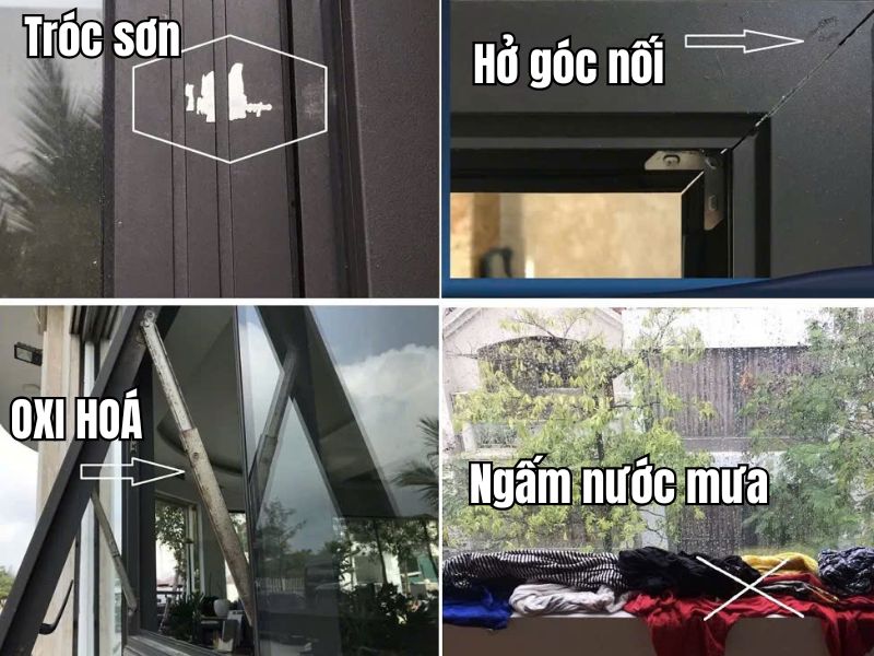Mot so loi thuong xay ra do nhom kem chat luong va tho thi cong khong chuyen nghiep thuc hien
