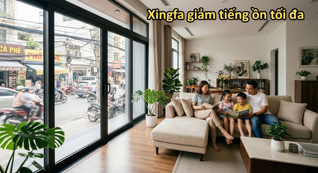 Nhôm kính Xingfa giảm được tiếng ồn tối đa