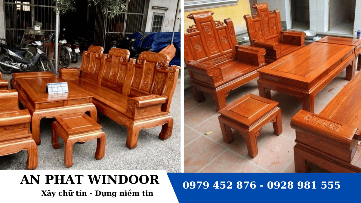 Mẫu bàn ghế gỗ hương châu á
